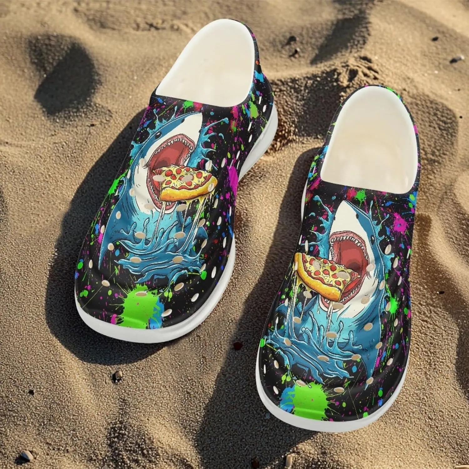Kids Water Shoes for Boys Girls Cartoon Quick-Dry Water Sandals Slip-On for Swimming, Beach & Garden Play