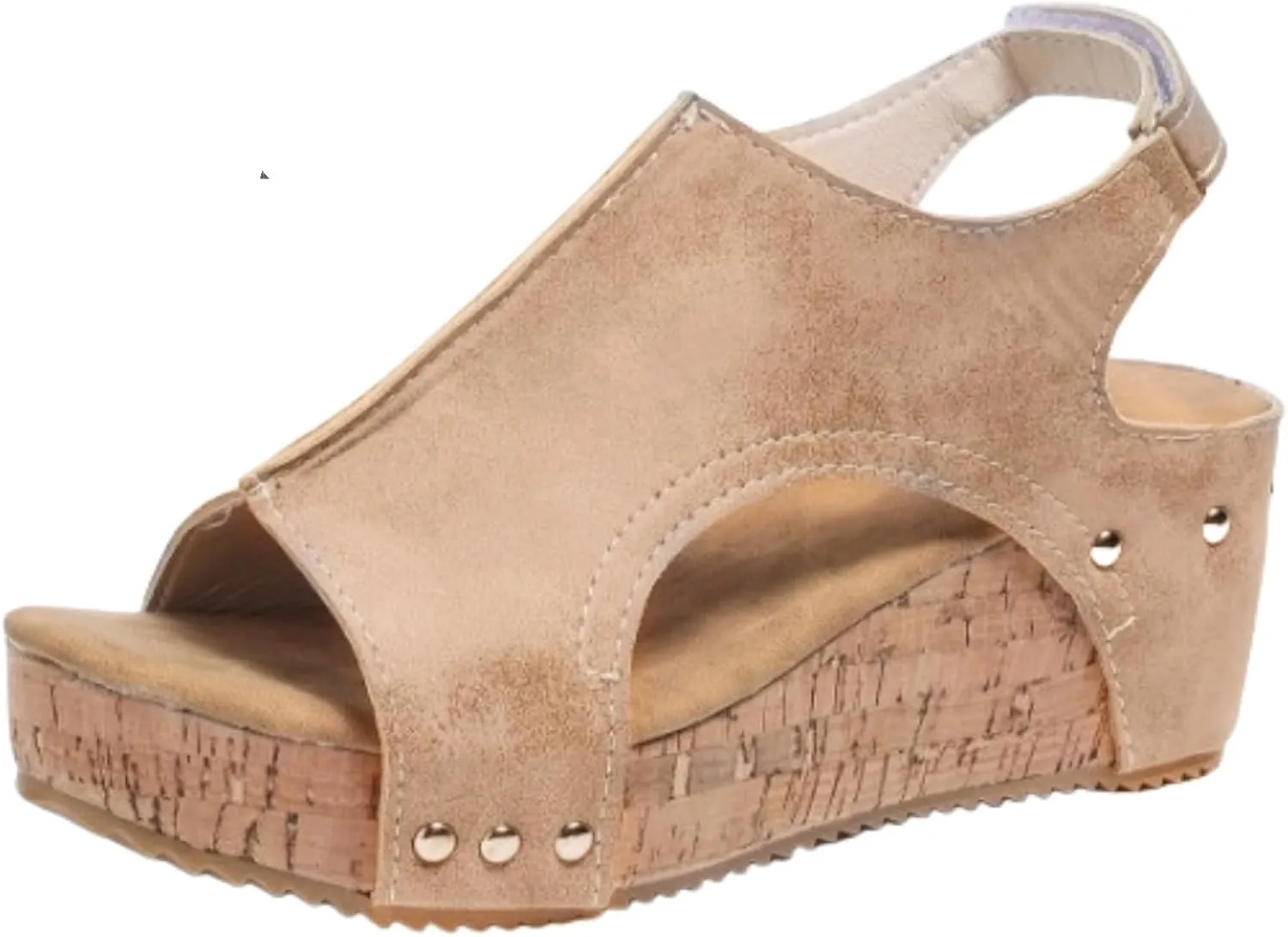 Ladmiple Platform Sandals Women Dressy Comfy Wedge Sandals Low Heel Open Toe Ankle Strap Casual Summer Comfortable Dress Shoe