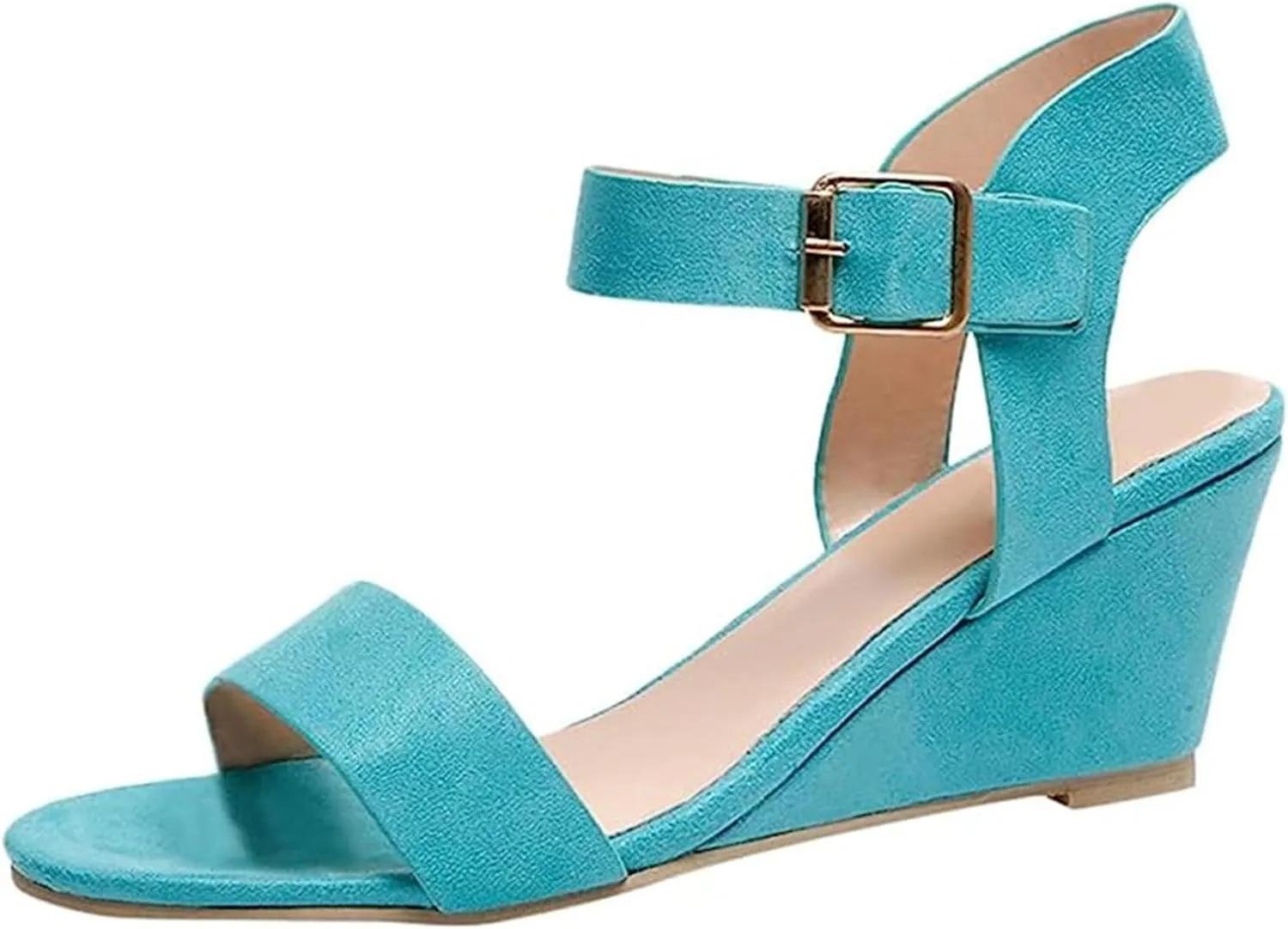 Ladmiple Sandals for Women Dressy Summer,Women's Comfy Espadrille Wedge Platform Sandals Ankle Buckle Open Toe Sandals