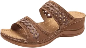 Ladmiple Sandals Women Summer Fashion Hollow-Out Flip Flops Arch Support Slippers Beach Roman Open Toe Orthopedic Sandal