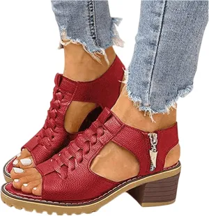 Ladmiple Wedge Sandals For Women Low Heel Dressy Chunky heels Comfy Open Toe Block Heeled Platform Summer Dress Shoes