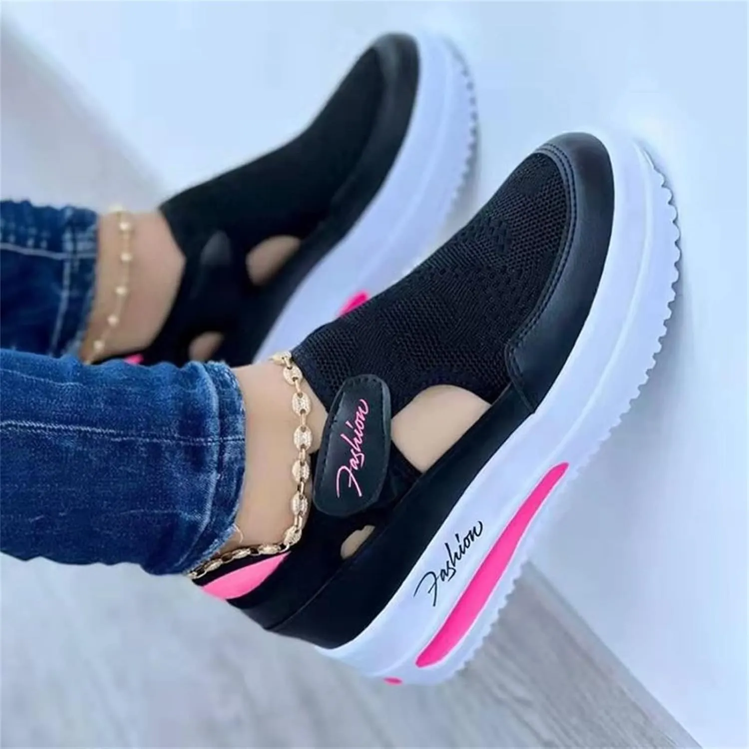 Ladmiple Womens Shoes Dressy Casual Loafers Leather Sneakers Lace Up Fashion Comfortable Slip On Platform Walking Shoes