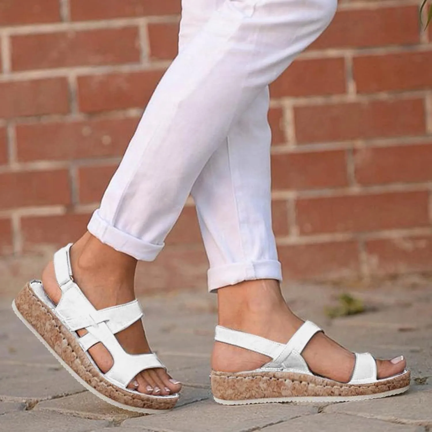 Lady Bandage Wedge Sandals for Women Summer Sandals Open Toe Platform Sandals