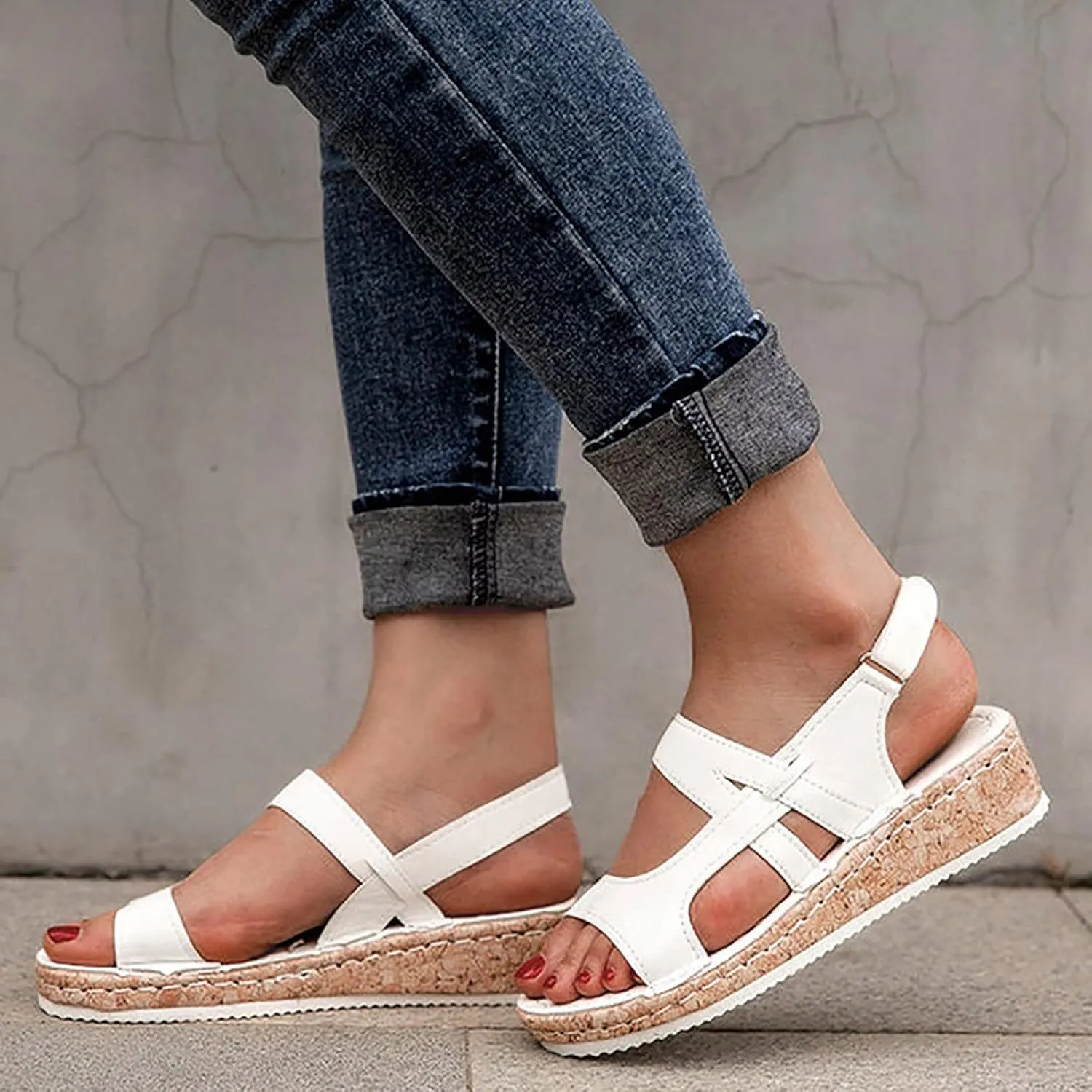 Lady Bandage Wedge Sandals for Women Summer Sandals Open Toe Platform Sandals