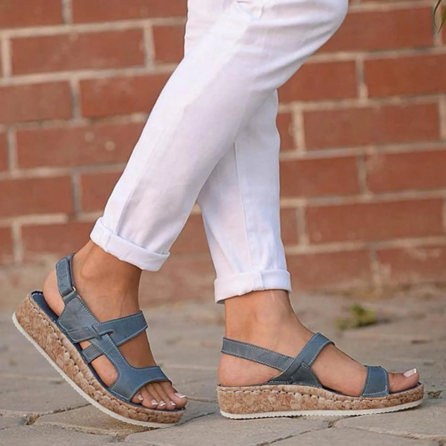 Lady Bandage Wedge Sandals for Women Summer Sandals Open Toe Platform Sandals