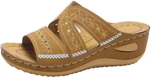 Lausiuoe Orthopedic Sandals For Women Arch Support Casual Dressy Summer Orthotic Slippers Sandals Wide Width Flip Flops