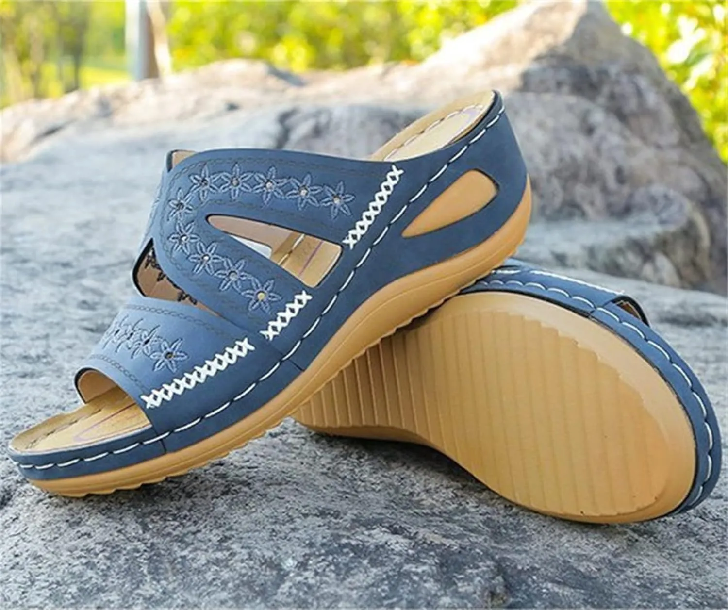 Lausiuoe Orthopedic Sandals For Women Arch Support Casual Dressy Summer Orthotic Slippers Sandals Wide Width Flip Flops