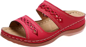 Lausiuoe Orthopedic Sandals For Women Dressy Arch Support Slides Slippers Comfort Orthotic Flip Flops for Plantar Fasciitis