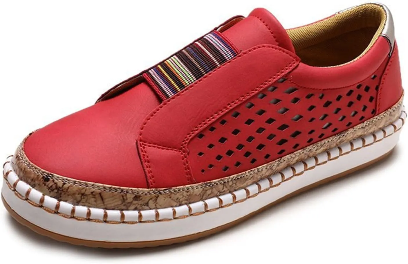 Lausiuoe Shoes For Women Dressy Comfortable Slip on Canvas Shoe Low Top Non Slip Fashion Sneakers Casual Walking Flat Loafers