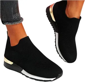 Lausiuoe Sneakers For Women Walking Shoes Comfortable Fashion Lightweight Casual Mesh Slip On Sneakers for Running Gym