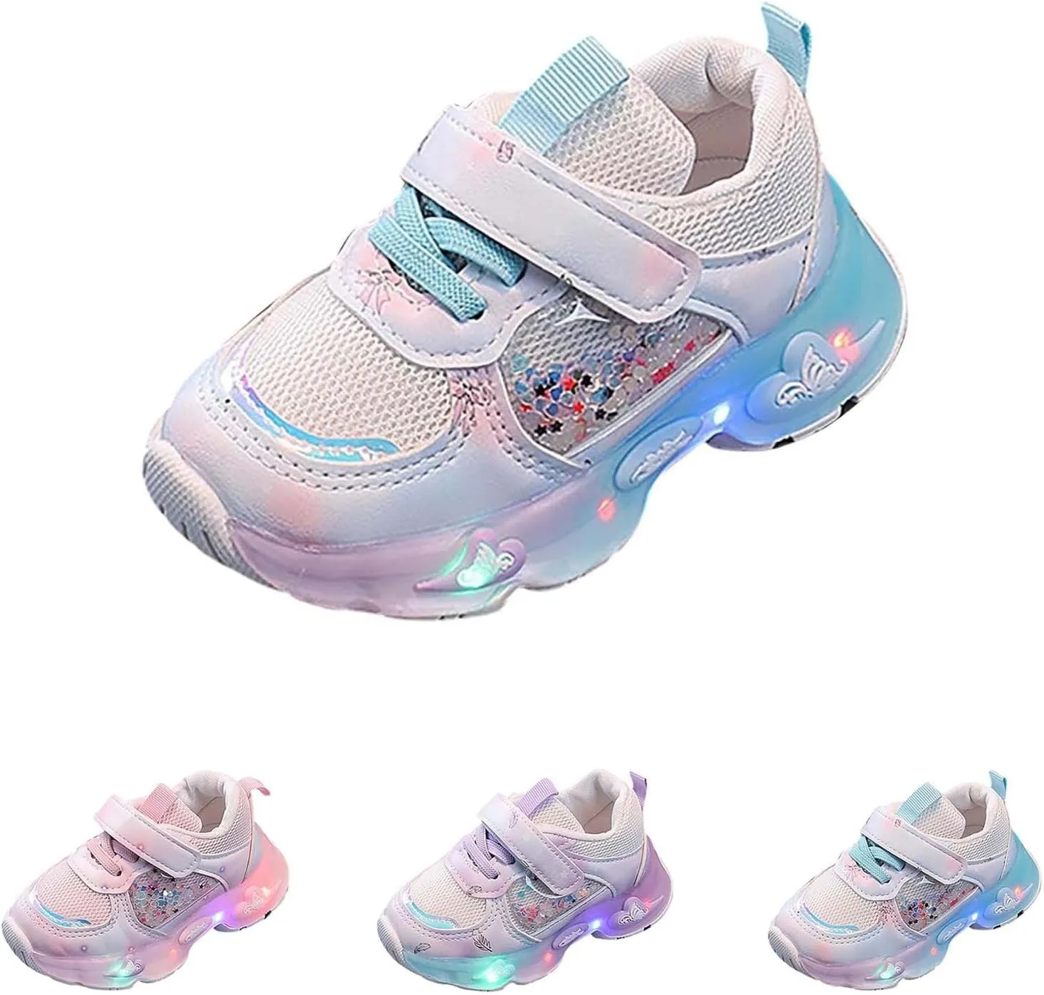 Light Up Shoes for Toddler for Boys Girls Baby Infant Led Flashing Mesh Breathable Adorable Running Sneakers