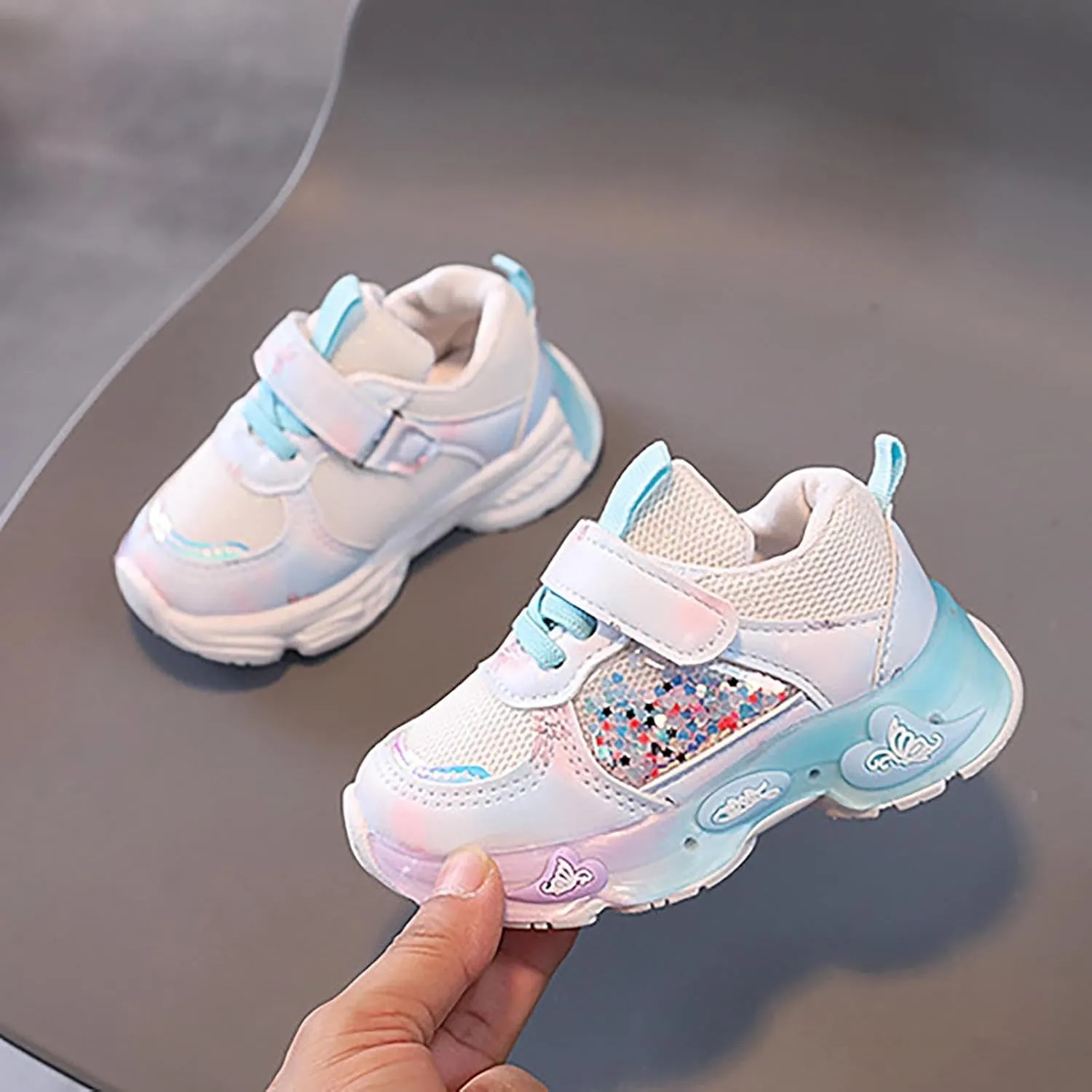 Light Up Shoes for Toddler for Boys Girls Baby Infant Led Flashing Mesh Breathable Adorable Running Sneakers