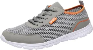 Lightweight Arch Support Sneakers for Men Breathable Elastic Fly Woven Mesh Sneaker Men's Business Casual Shoes