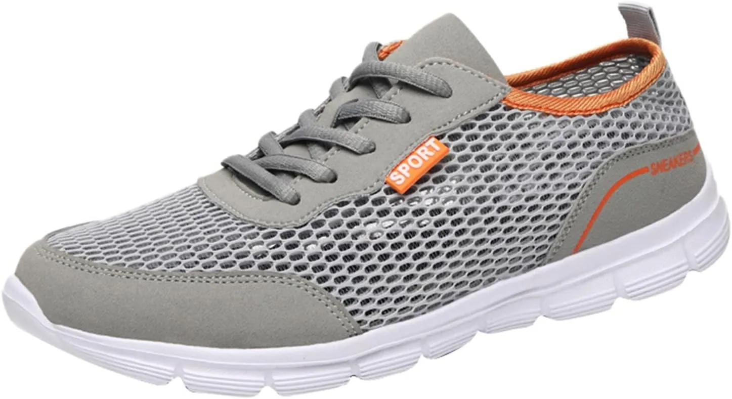 Lightweight Arch Support Sneakers for Men Breathable Elastic Fly Woven Mesh Sneaker Men's Business Casual Shoes