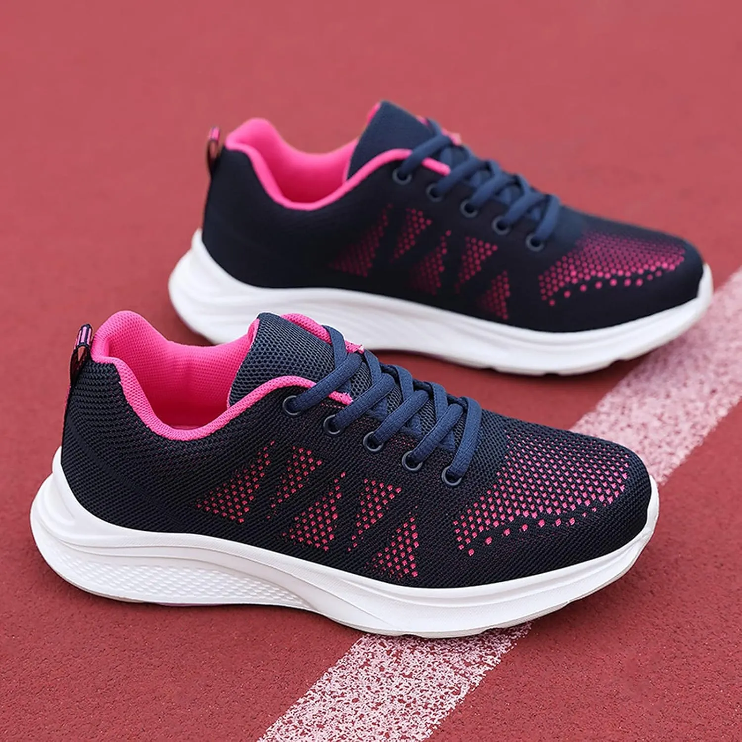 Lightweight Arch Support Sneakers for Men Breathable Elastic Fly Woven Mesh Sneaker Wide Walking Shoes for Men