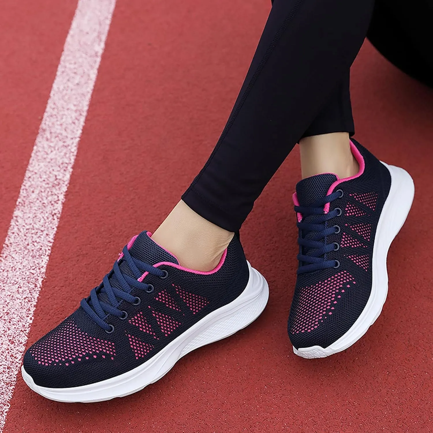 Lightweight Arch Support Sneakers for Men Breathable Elastic Fly Woven Mesh Sneaker Wide Walking Shoes for Men