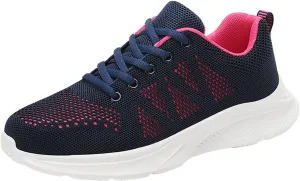 Lightweight Arch Support Sneakers for Men Breathable Elastic Fly Woven Mesh Sneaker Wide Walking Shoes for Men