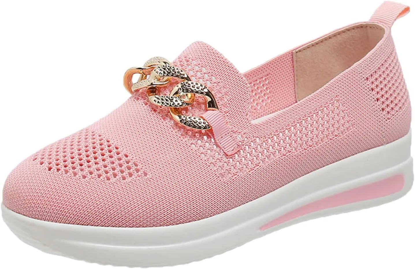 Loafers for Women Trendy Mesh Knit Walking Shoes Sock Sneakers Lightweight Comfy Breathable Casual Pull-on Daily Shoe