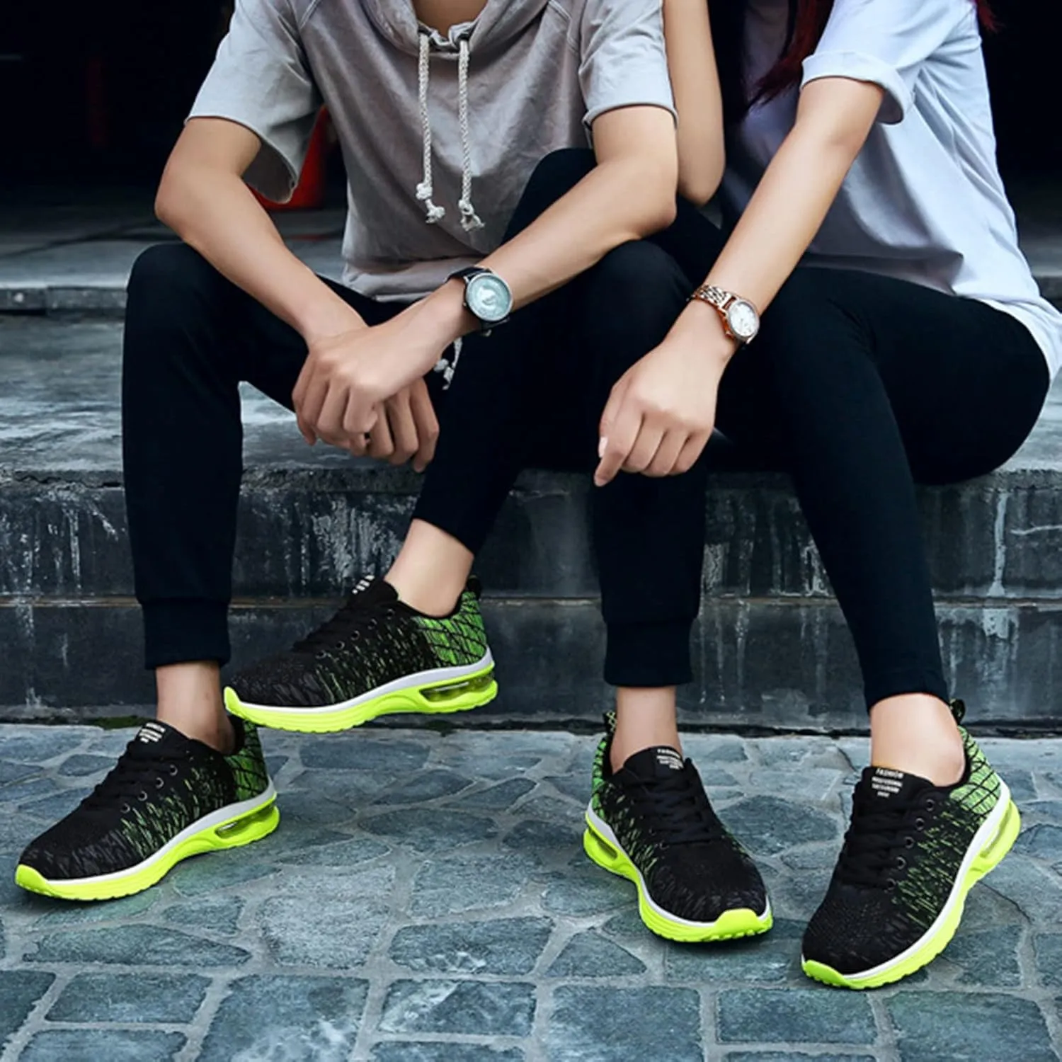 Lovers Shoes Women's Casual Breathable Mesh Fabric Sports Shoes Warm Women's Sneaker Mens
