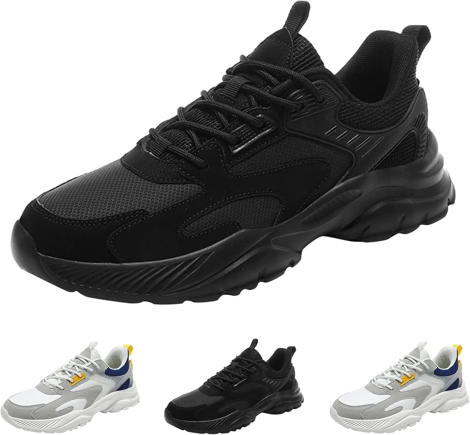 Men Sneakers Mesh Breathable Comfortable Outdoor Casual Thick Bottom Flat Comfortable Sports Mens Sneaker Boots