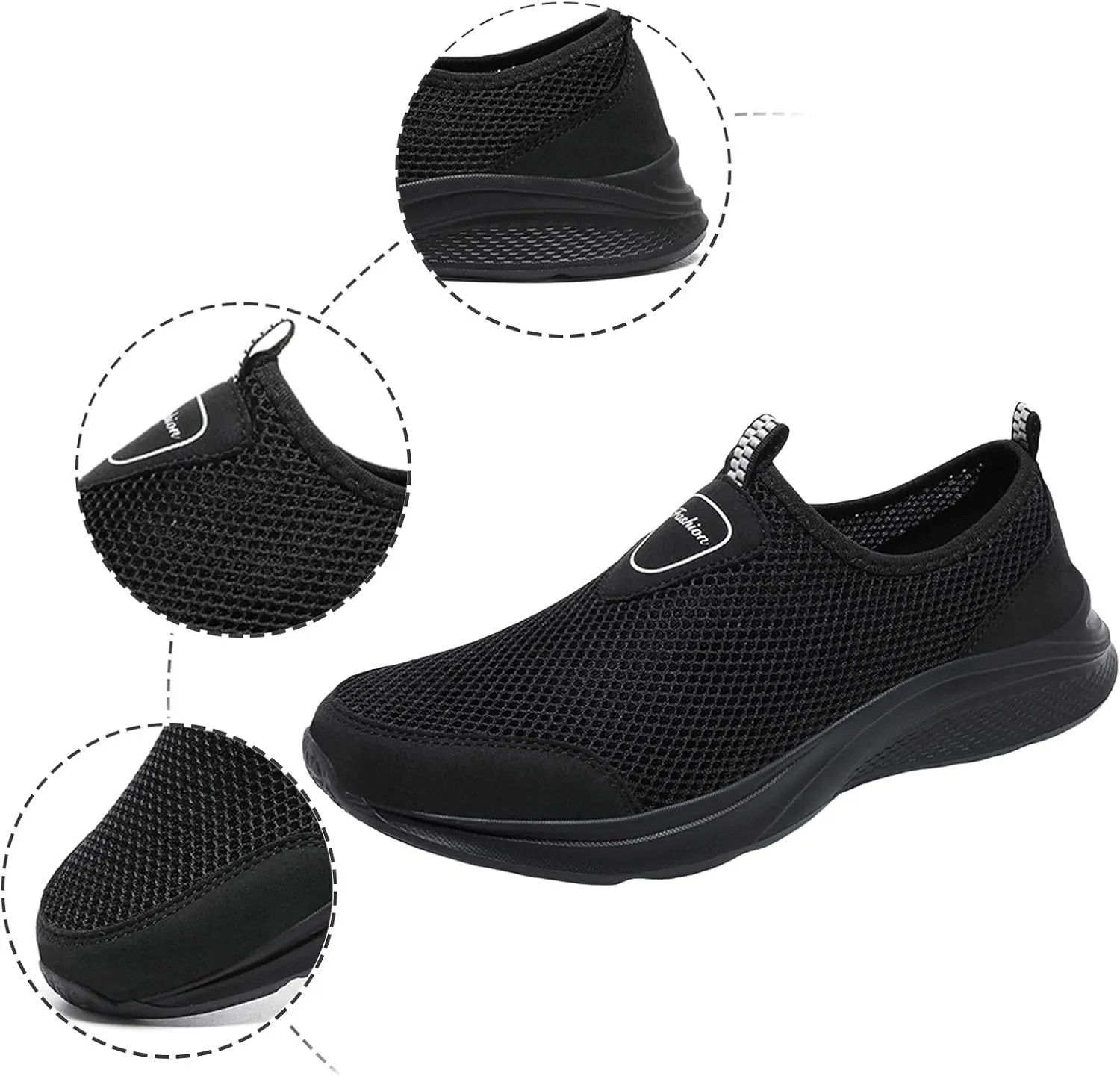 Men Sports Shoes Fashionable New Pattern Simple Pure Color Mesh Breathable Comfortable Hiking Shoes Sneaker Mens