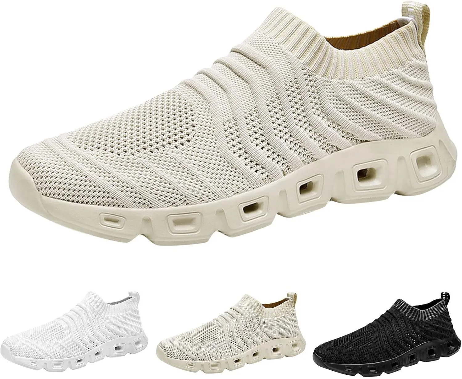 Men Sports Shoes Spring and Summer Fashionable New Pattern Breathable Mesh Sneaker Rack for Men Bedroom Shoes