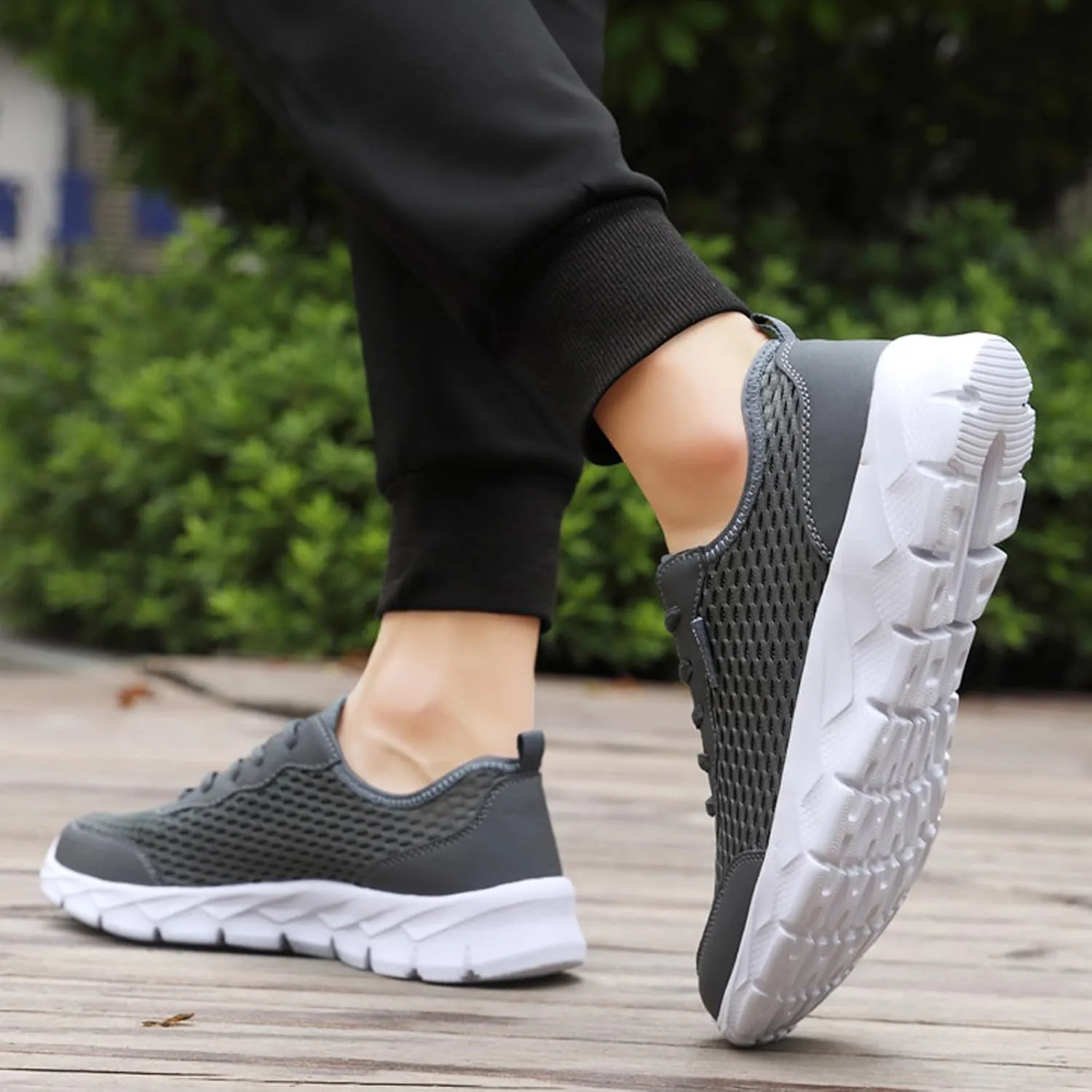 Men's Arch Support Walking Shoes Comfortable Breathable Stretch Canvas Slip On Sneaker Casual Stretch Sneaker