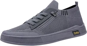 Men's Breathable Mesh Running Shoes Comfortable Breathable Stretch Canvas Slip on Sneaker Non Slip Walking Shoes