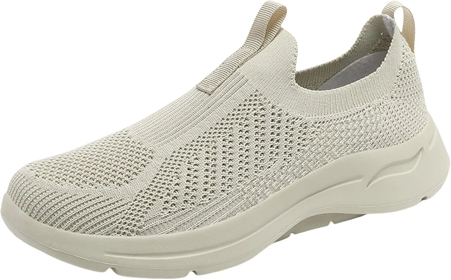Mens Breathable Slip On Dress Shoes Lightweight Breathable Walking Shoe Gym Tennis Elastic Fly Woven Mesh Shoes