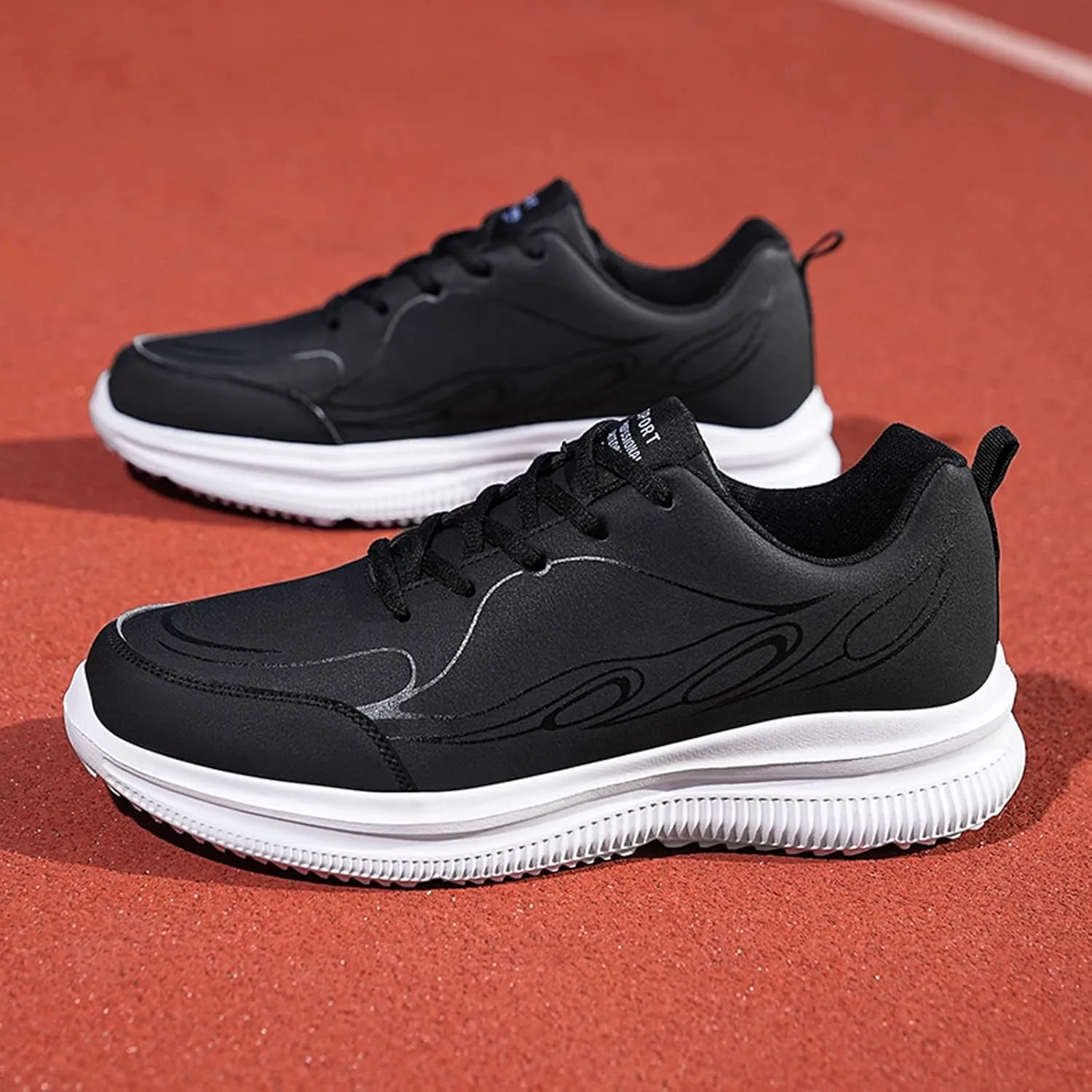 Men's Breathable Stretch Workout Shoes Lightweight Breathable Slip on Running Shoe Lightweight Minimalist Shoes