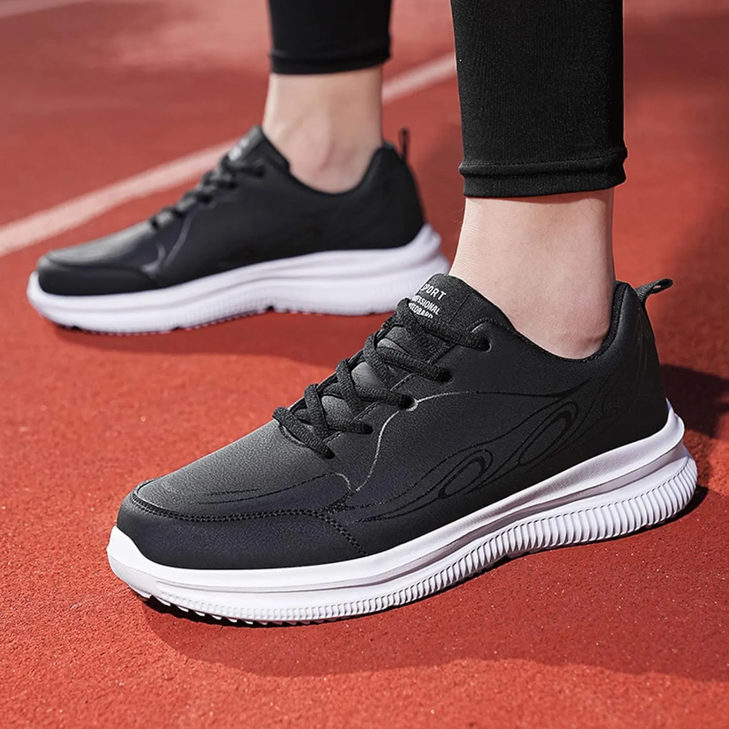 Men's Breathable Stretch Workout Shoes Lightweight Breathable Slip on Running Shoe Lightweight Minimalist Shoes