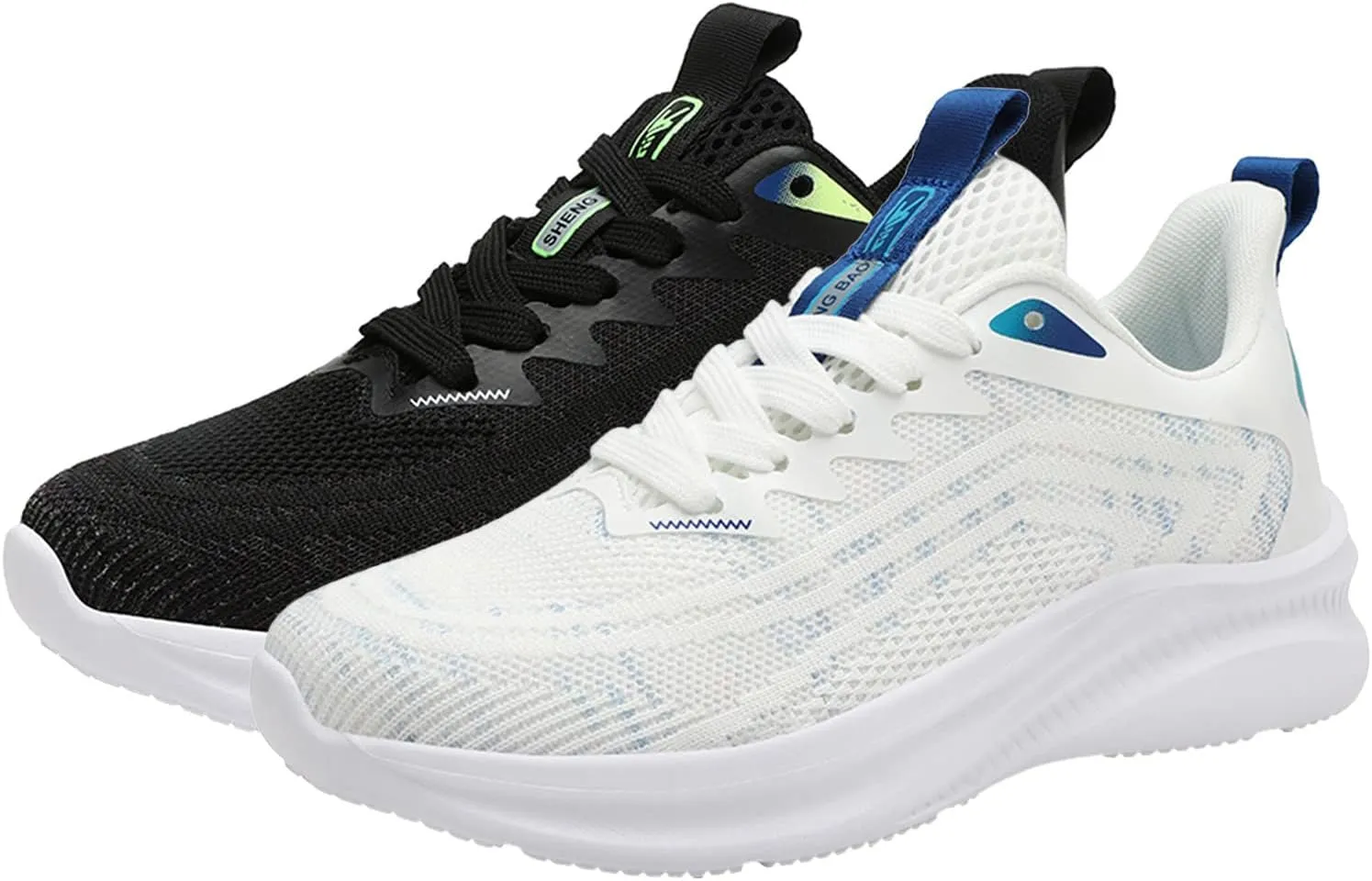 Men's Breathable Stretch Workout Shoes Lightweight Breathable Slip On Running Shoe Sport Jogging Walking Shoes
