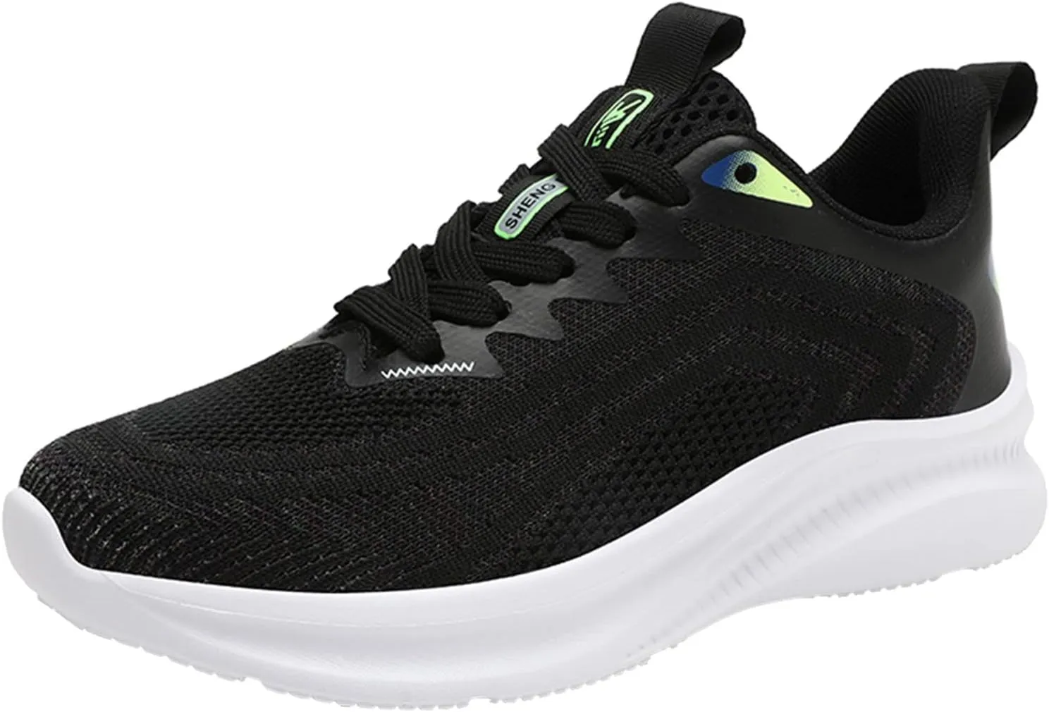 Men's Breathable Stretch Workout Shoes Lightweight Breathable Slip On Running Shoe Sport Jogging Walking Shoes