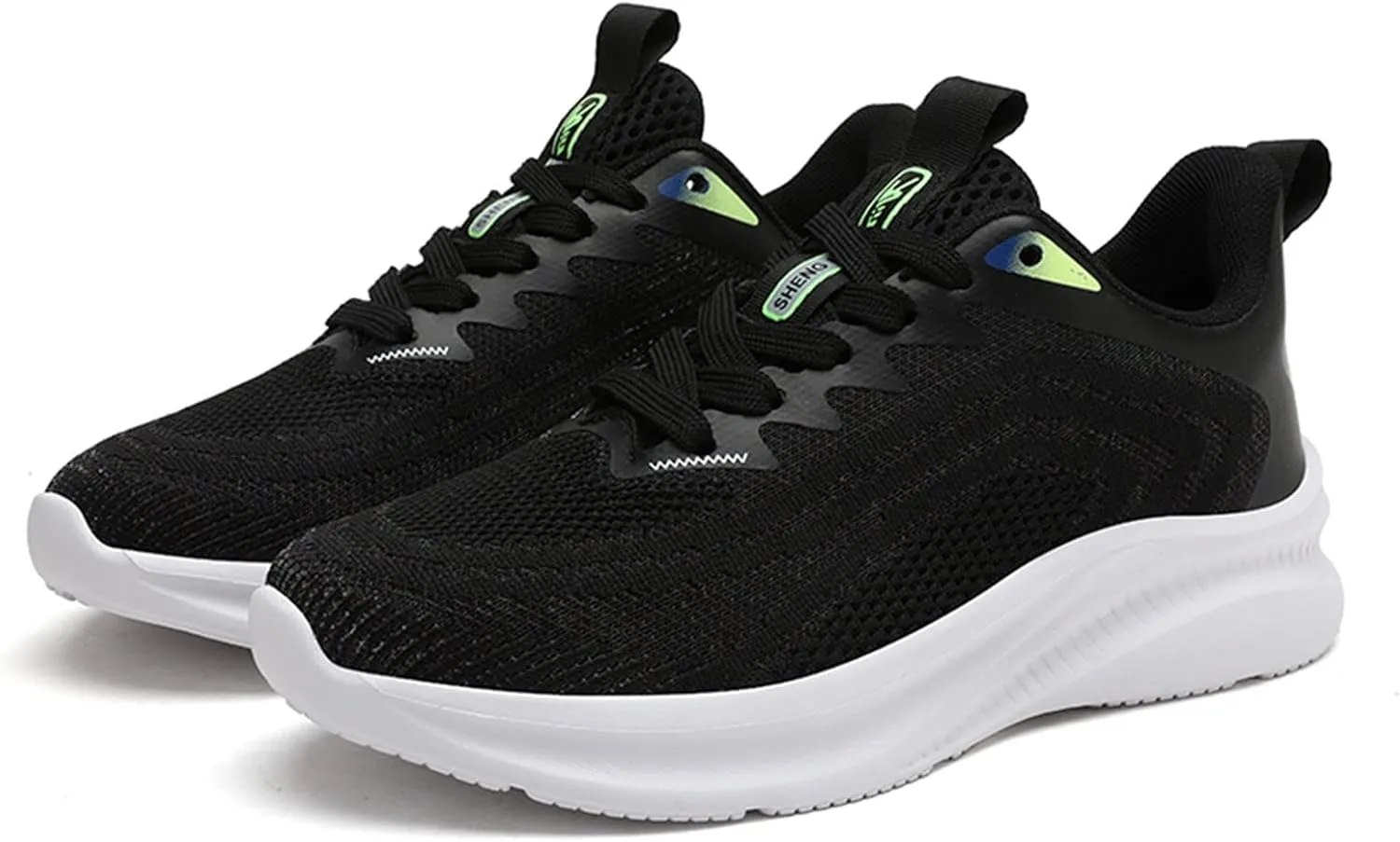 Men's Breathable Stretch Workout Shoes Lightweight Breathable Slip On Running Shoe Sport Jogging Walking Shoes