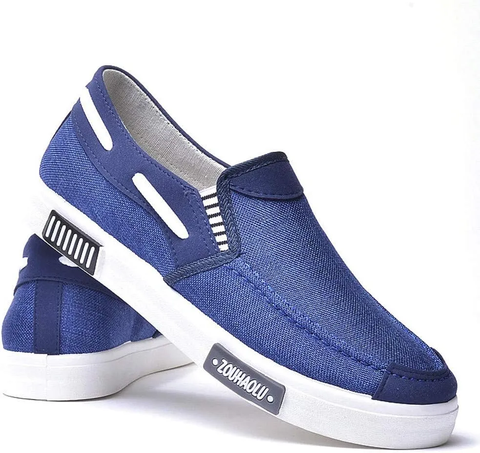 Men's Canvas Casual Flat Shoes Breathable Comfortable Soft Lightweight Men Casual Sneaker
