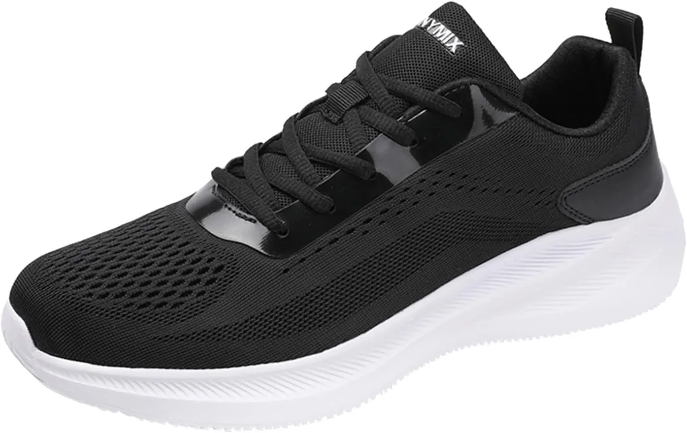Mens Casual Cushion Running Shoes Breathable Mesh Thick Sole Comfy Walking Shoes with Arch Support Non-Slip Lightweight Tennis Sneakers for Men Low Top Soft Sole Travel Daily Work Footwear