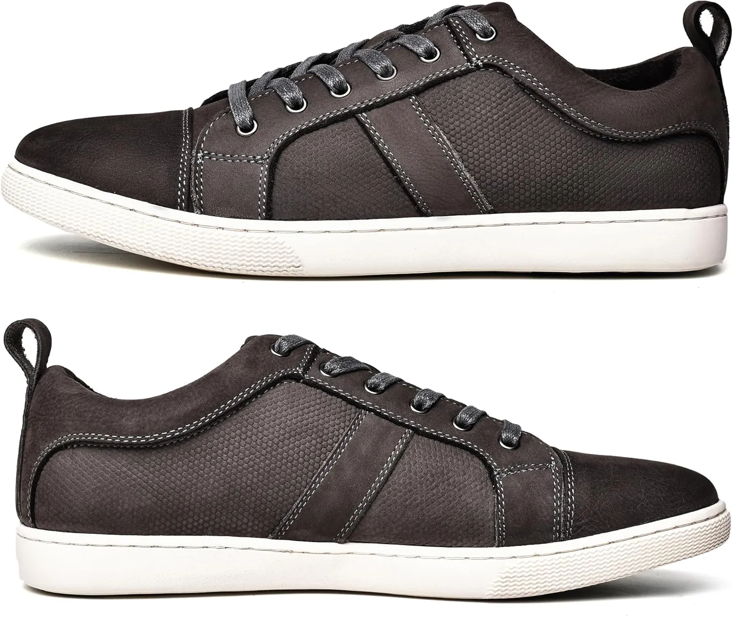 Men's Casual Leather Sneakers Fashion Oxford Sneaker Shoes Comfortable Daily Walking Shoe for Men