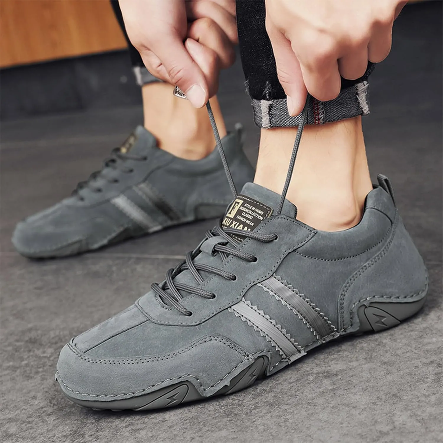 Men's Comfortable Dress Shoes Comfortable Breathable Stretch Canvas Slip on Sneaker Elastic Fly Woven Mesh Shoes