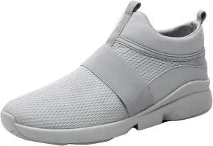 Men's Comfy Walking Shoes High Top Fashion Sneakers 2025 Closed Toe Flats Summer Solid Color Breathable Outdoor Comfortable Daily Casual Sneaker for Summer