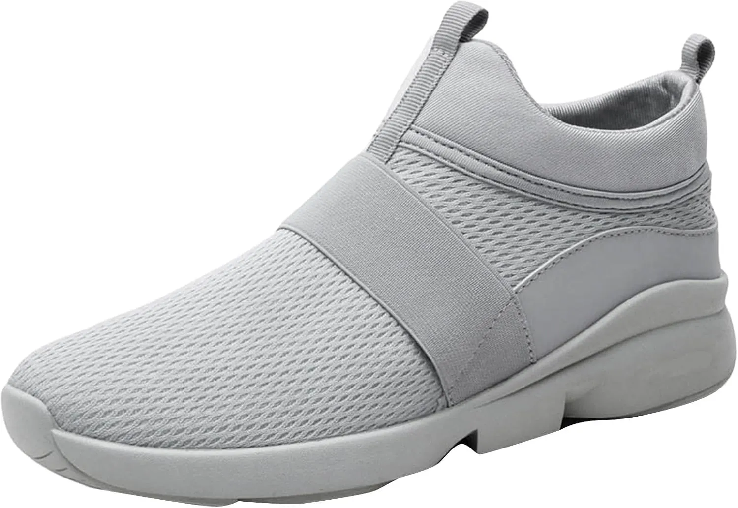 Men's Comfy Walking Shoes High Top Fashion Sneakers 2025 Closed Toe Flats Summer Solid Color Breathable Outdoor Comfortable Daily Casual Sneaker for Summer