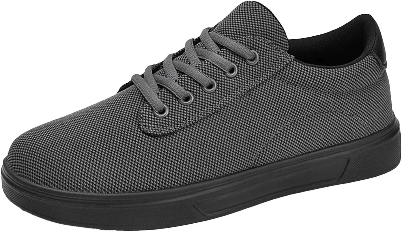 Men's Comfy Walking Shoes Low Top Fashion Sneakers 2025 Closed Toe Flat Bottom Summer Solid Color Breathable Outdoor Comfortable Daily Casual Sneaker