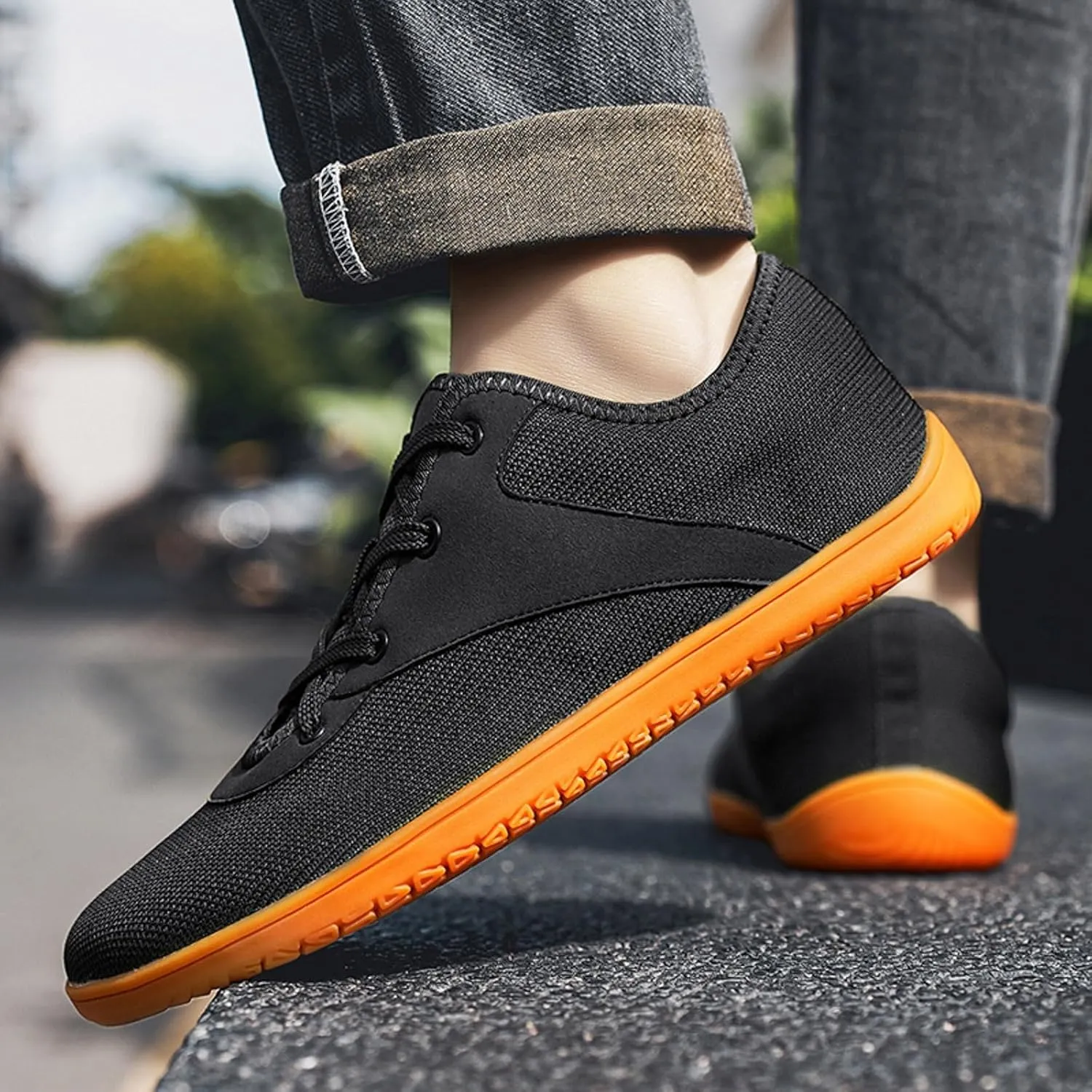 Men's Lightweight Non Slip Barefoot Shoes Breathable Mesh Comfortable Tennis Shoe Athletic Gym Tennis Sneakers