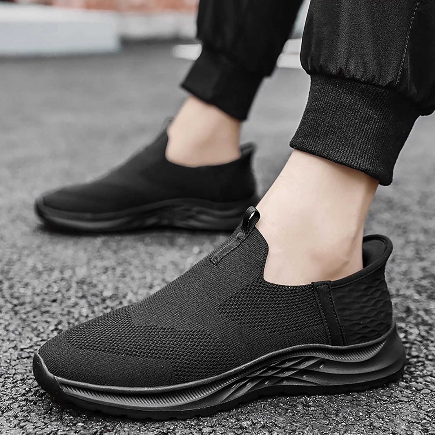Mens Running Shoes Winter Casual Slip On Shoes Brown Sneakers Men's Athletic Sneakers Lightweight Breathable Steel Toe Tennis Shoe White Loafers
