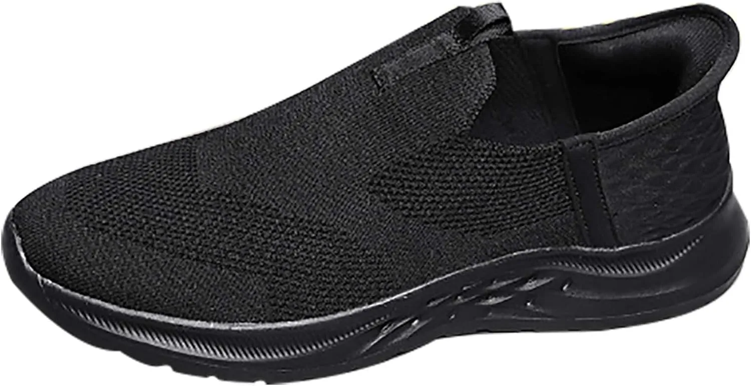 Mens Running Shoes Winter Casual Slip On Shoes Brown Sneakers Men's Athletic Sneakers Lightweight Breathable Steel Toe Tennis Shoe White Loafers