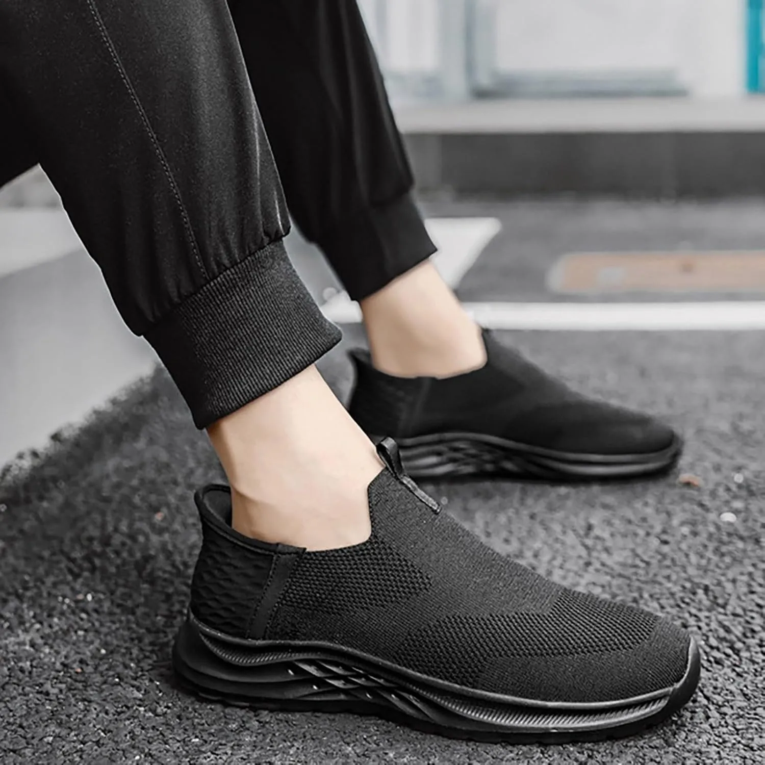 Mens Running Shoes Winter Casual Slip On Shoes Brown Sneakers Men's Athletic Sneakers Lightweight Breathable Steel Toe Tennis Shoe White Loafers