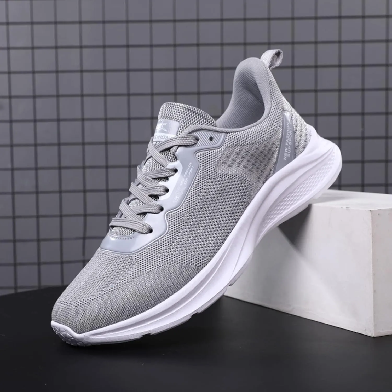 Mens Running Shoes with Arch Support,Non-Slip Cushion Snekaers for Men,Breathable Lightweight Casual Snakers for Daily Work Long Standing,Comfy Flat Mens Shoe for 2025 Summer