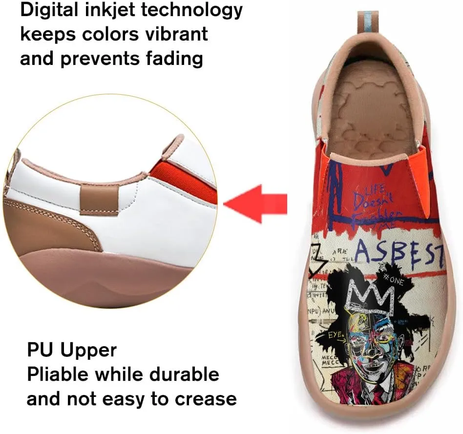 Men's Shoes Slip Ons Walking Loafers Lightweight Comfortable Art Painted Travel Sneaker Horse Spoon Face Chinese Style