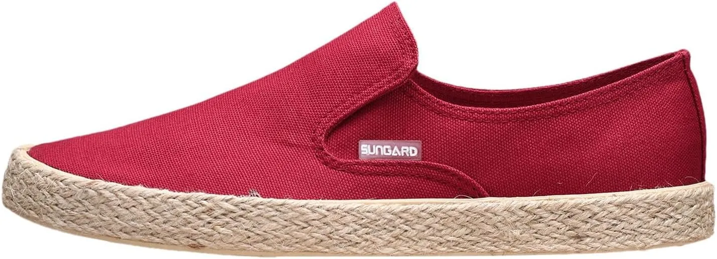 Mens Slip On Sneakers Comfortable Wide Width Espadrilles Breathable Casual Sneakers Lightweight Canvas Sport Shoes Flat Walking Shoes