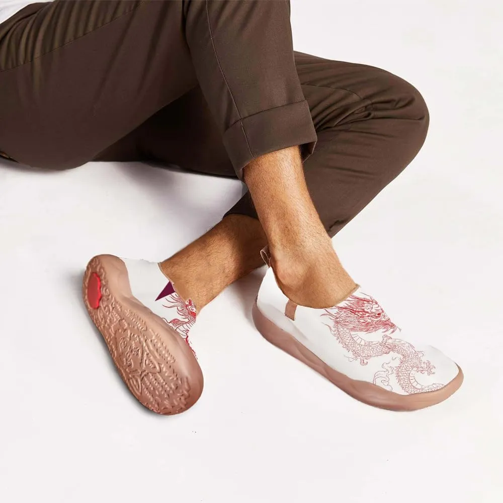 Men's Slip-Ons Loafers Painted Travel Shoes Knitted Mesh Monster Style Fashion Sneakers