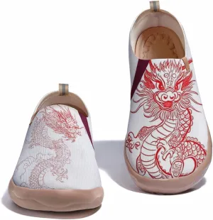 Men's Slip-Ons Loafers Painted Travel Shoes Knitted Mesh Monster Style Fashion Sneakers